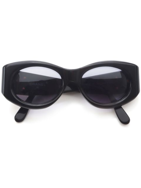 CHANEL 1990s oval frame sunglasses Women