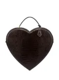 Moschino heart-shape leather tote bag - Brown