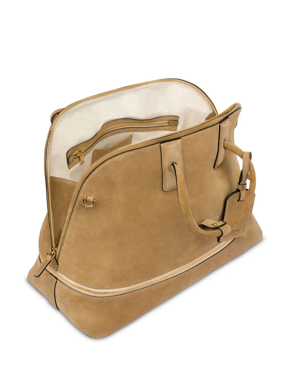 Moschino Shopper met ritsdetails Beige