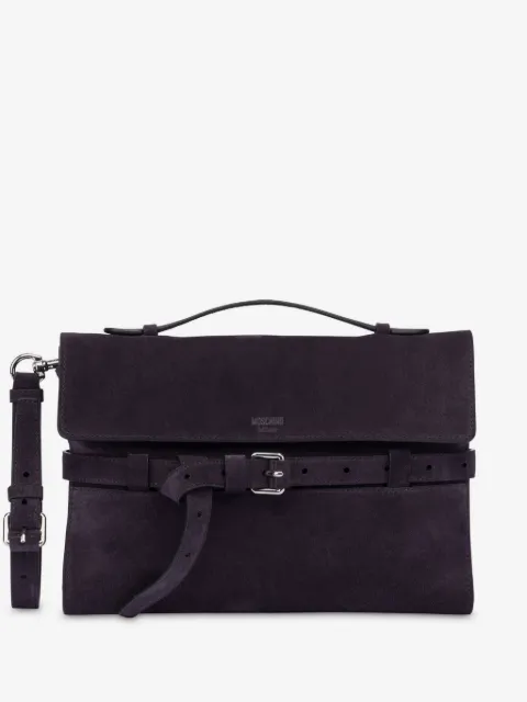 Moschino Tie Me totebag med präglad logotyp