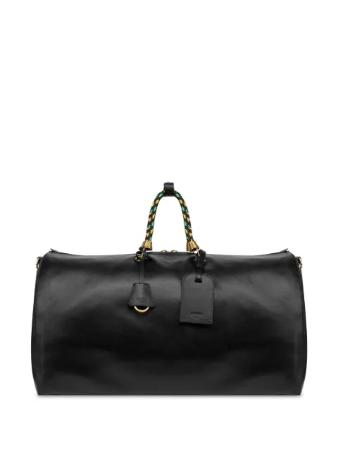 Moschino zip-up leather duffle bag