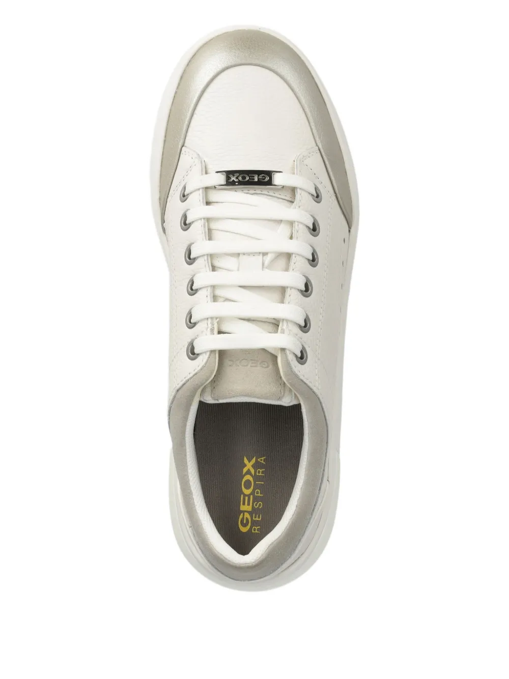 Geox Dayla geperforeerde sneakers met vlakken Wit