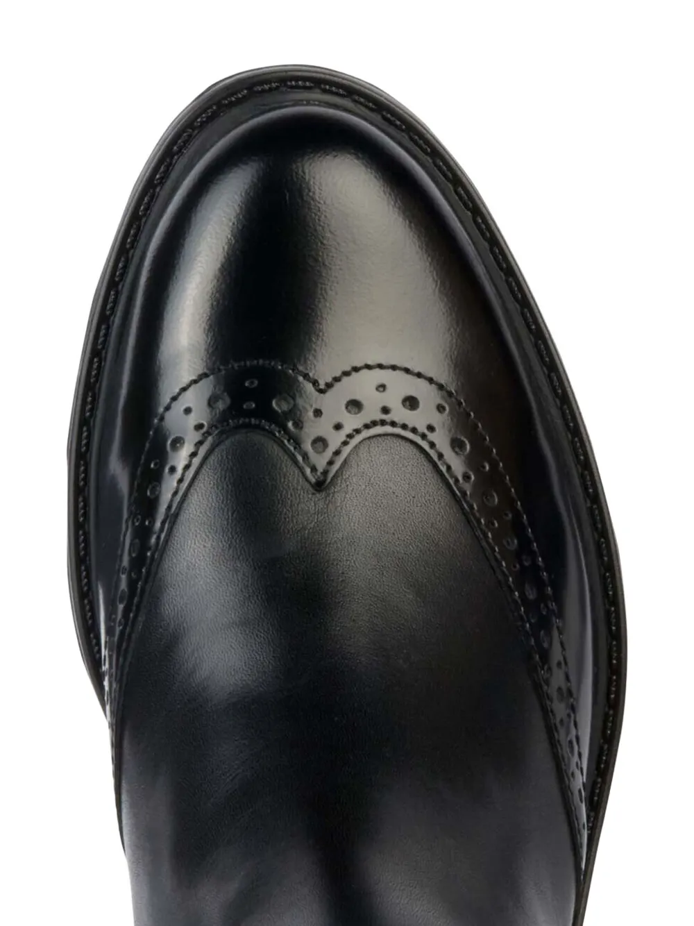Geox Kniehoge laarzen met brogue detail Zwart