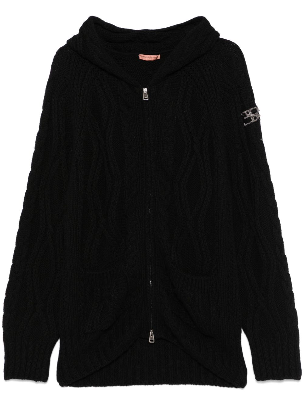 Ermanno Scervino zip-up hoodie - Black