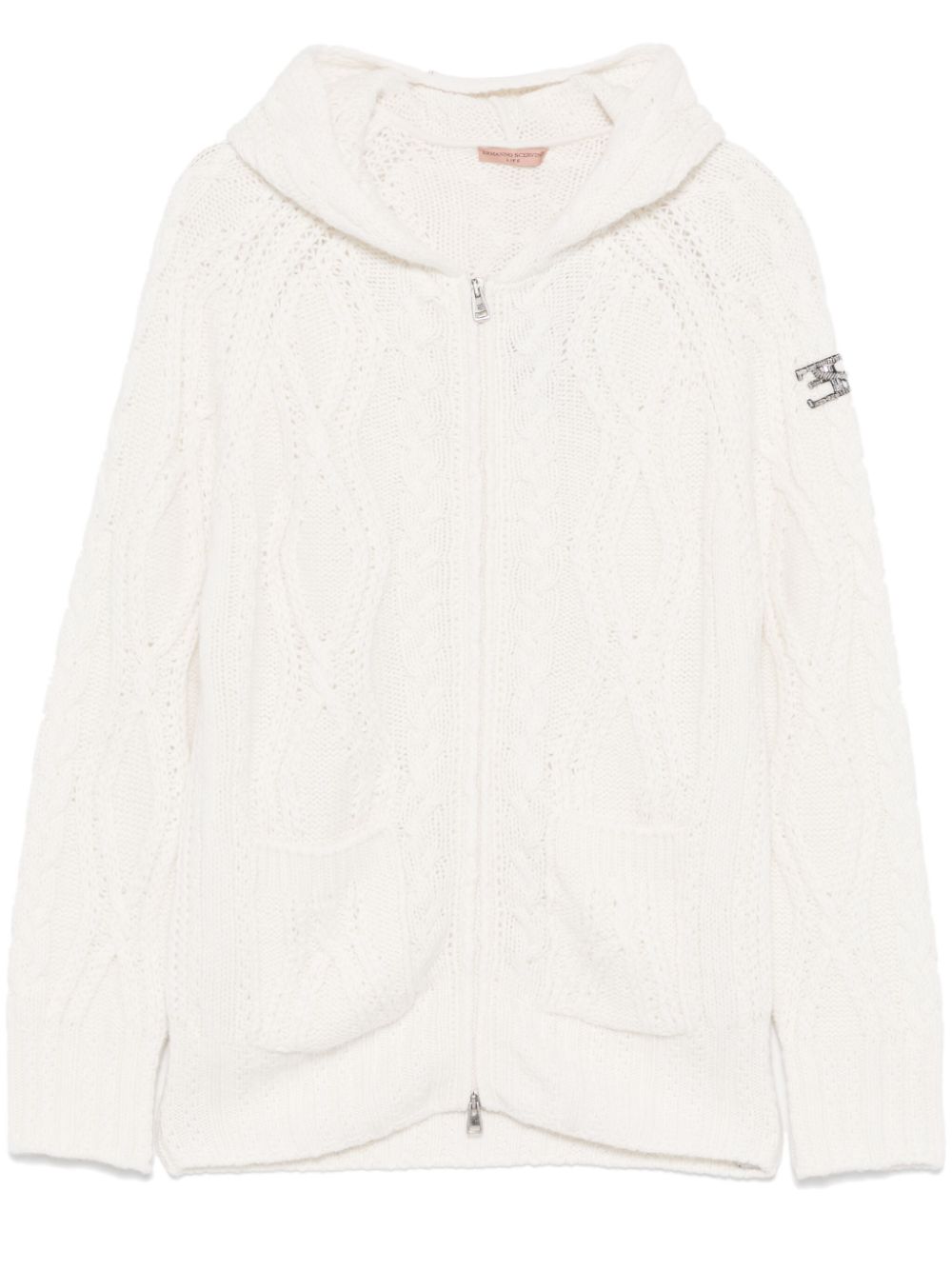 Ermanno Scervino zip-up hoodie - White