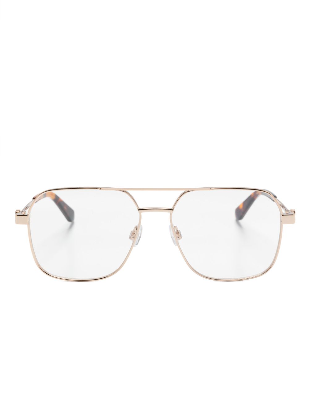 Shop Off-white Eyewear Oerj07j Glasses In Gold