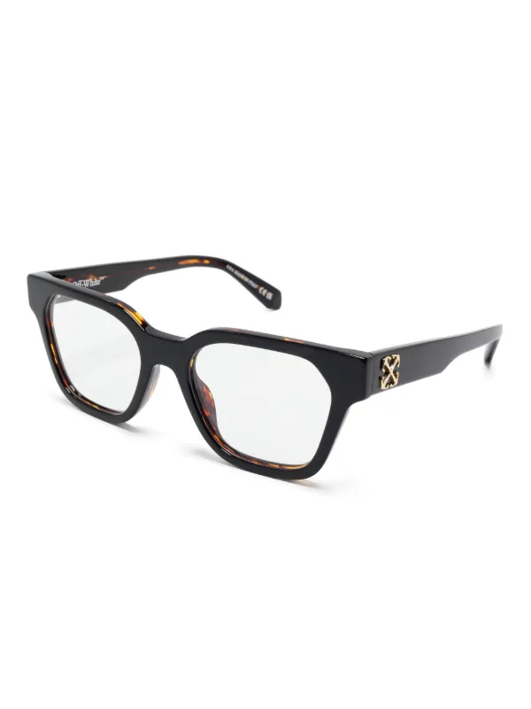 Off-White™ スクエアフレーム メガネ Off-White Eyewear スクエア眼鏡フレーム | ブラック | FARFETCH JP