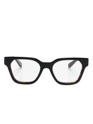Off-White™ スクエアフレーム メガネ Off-White Eyewear スクエア眼鏡フレーム | ブラック | FARFETCH JP