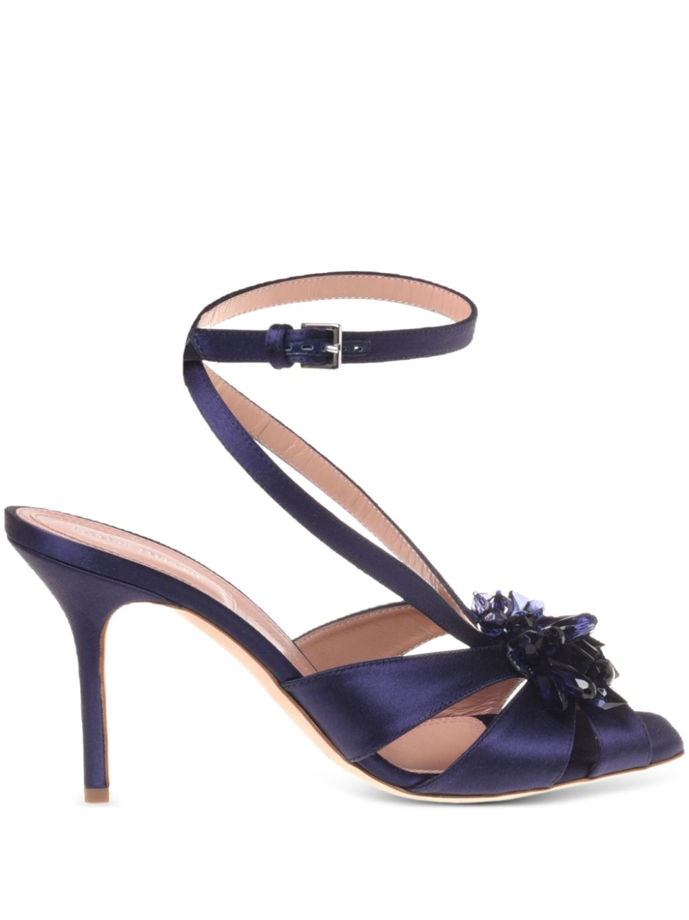 Alberta Ferretti Satijnen sandalen Blauw