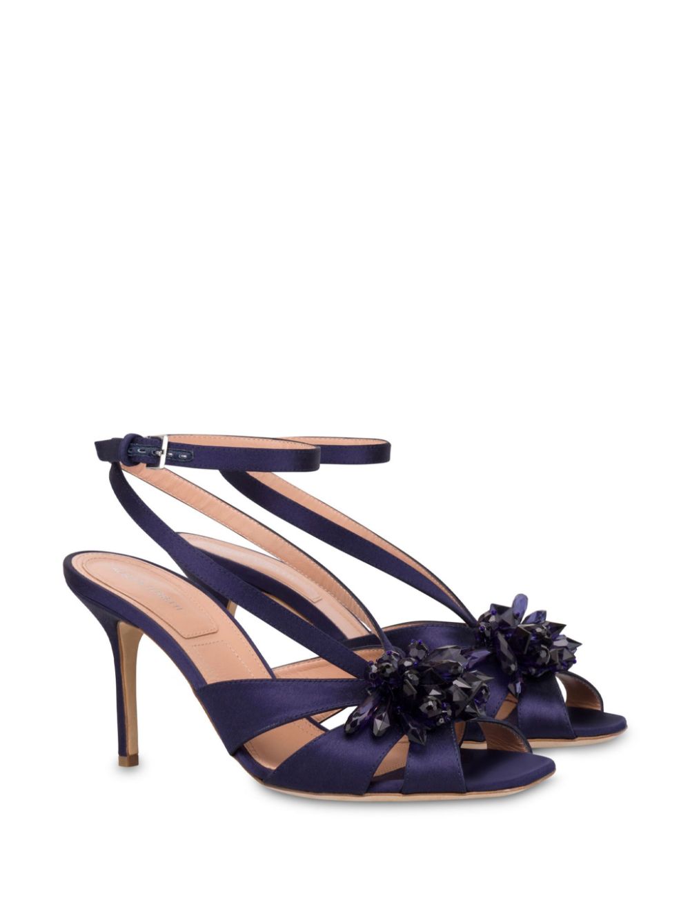 Alberta Ferretti Satijnen sandalen Blauw