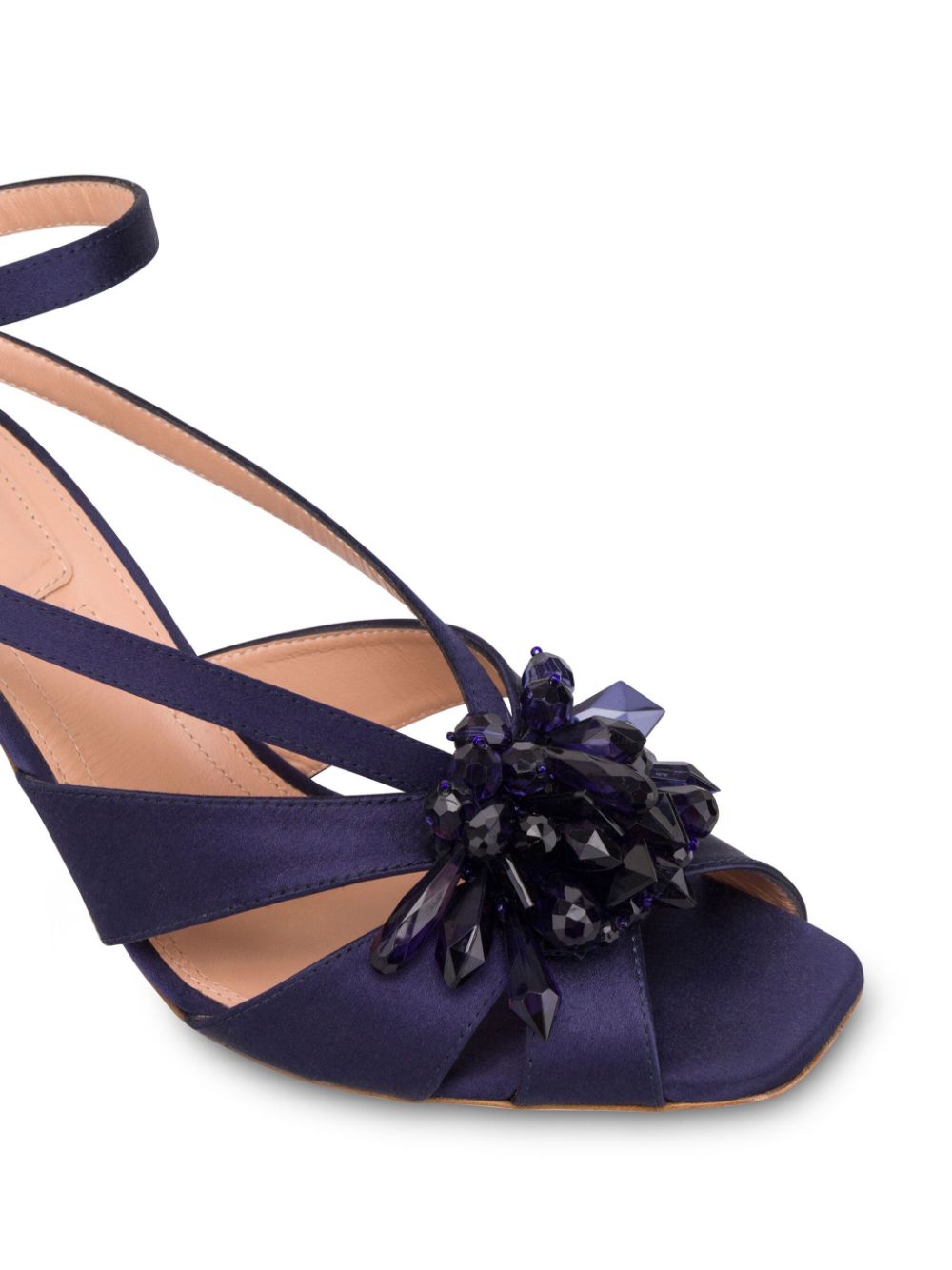 Alberta Ferretti Satijnen sandalen Blauw