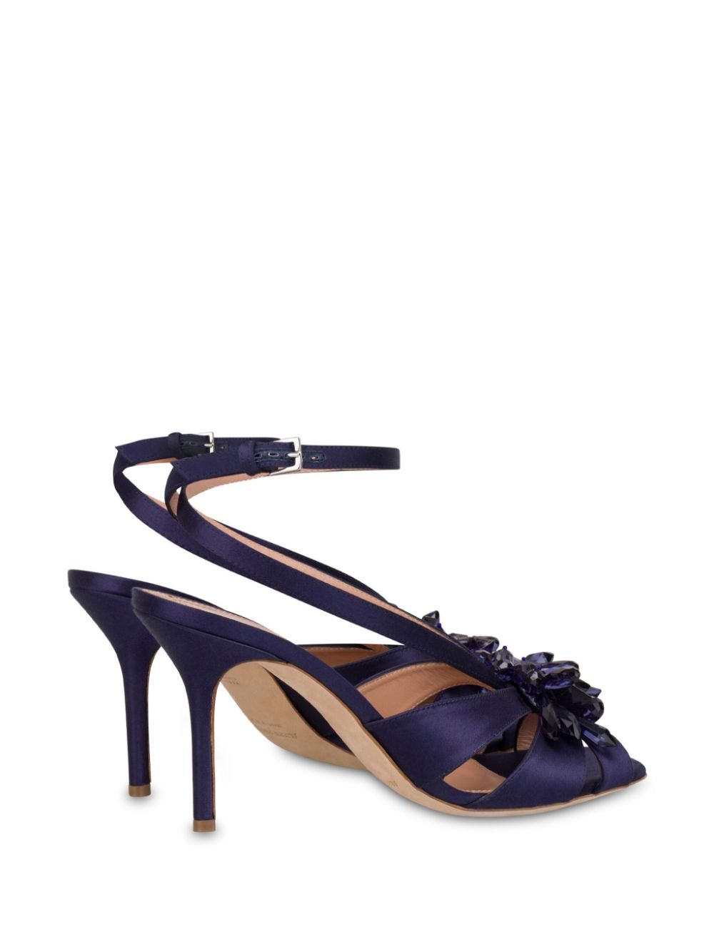 Alberta Ferretti Satijnen sandalen Blauw