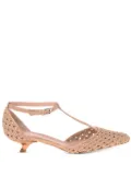 Alberta Ferretti woven T-bar pumps - Neutrals
