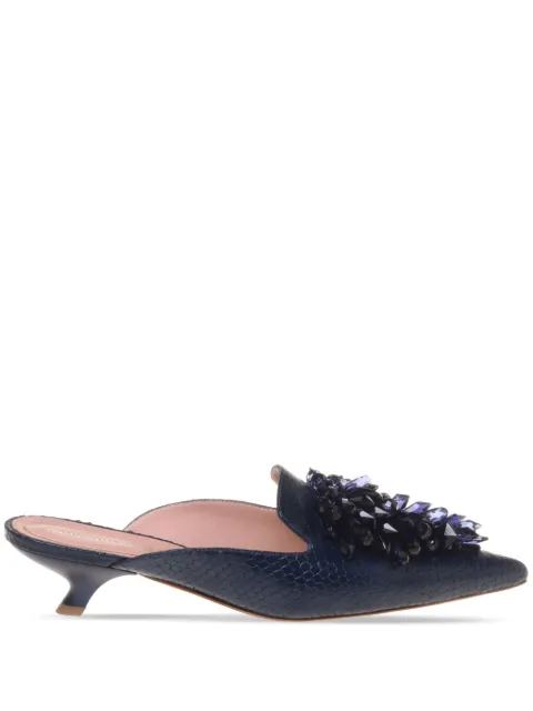 Alberta Ferretti mules con apliques