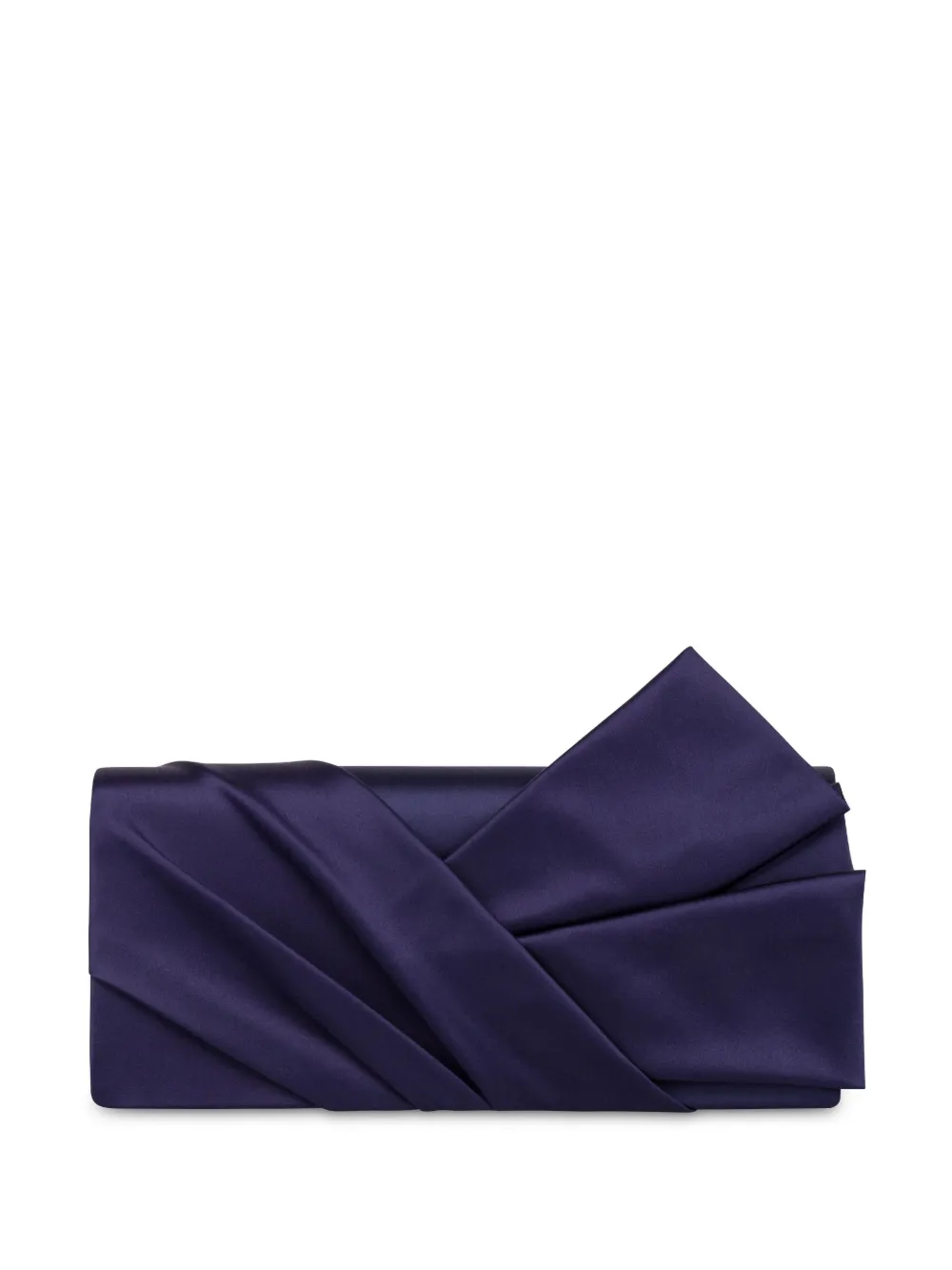 panelled satin clutch bag