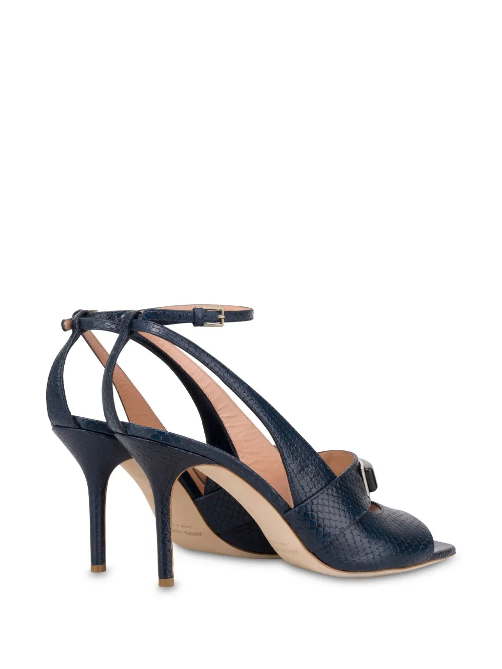 Alberta Ferretti embellished leather sandals Blue