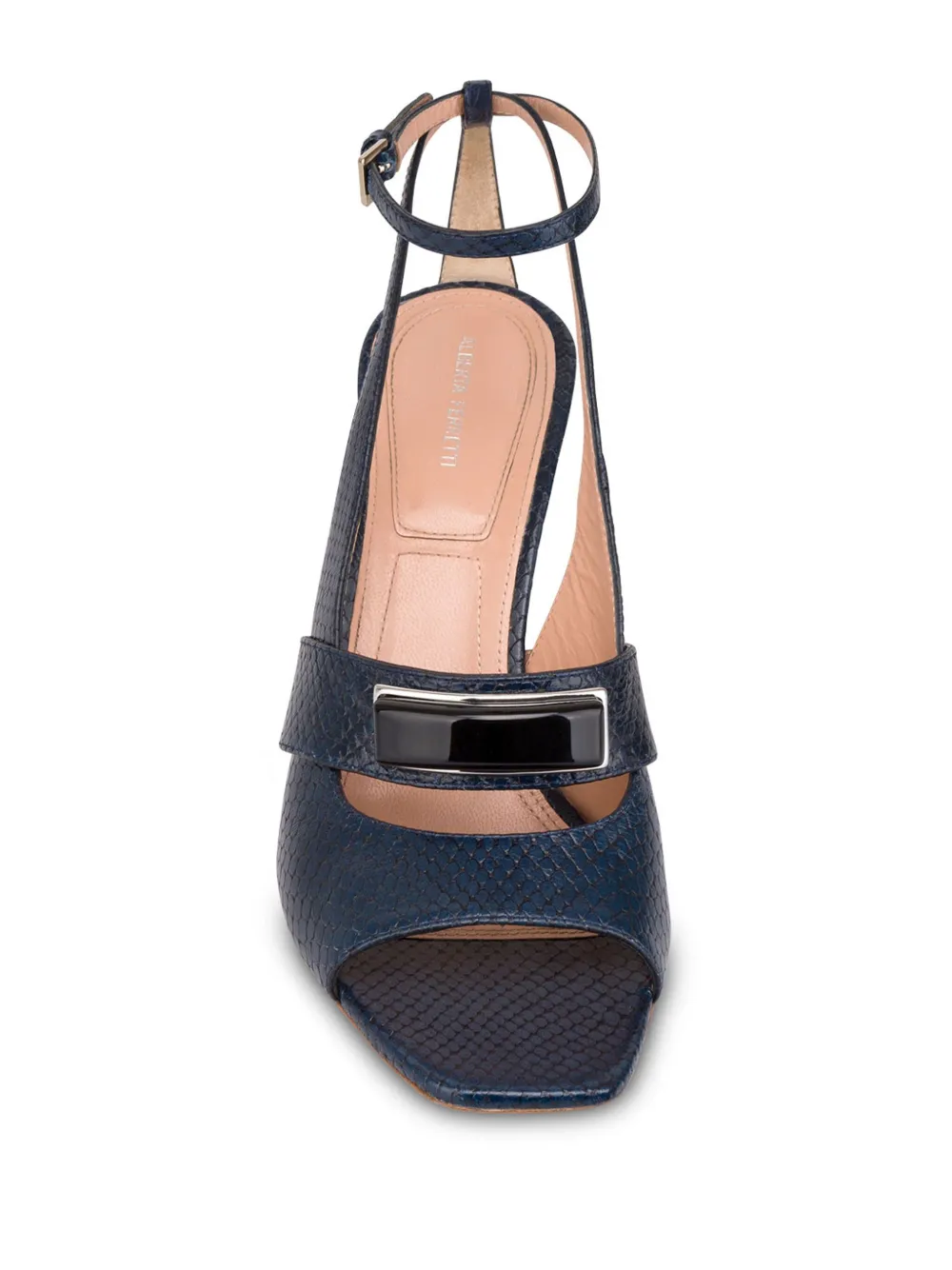 Alberta Ferretti embellished leather sandals Blue