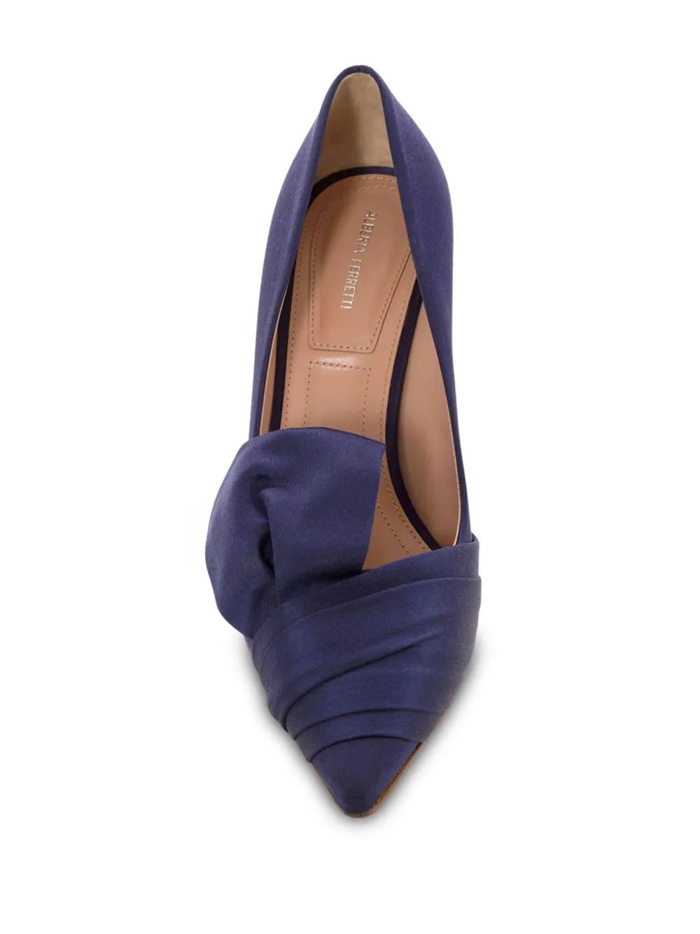 Alberta Ferretti Geplooide satijnen pumps Blauw