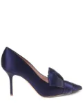 Alberta Ferretti pleated satin pumps - Blue