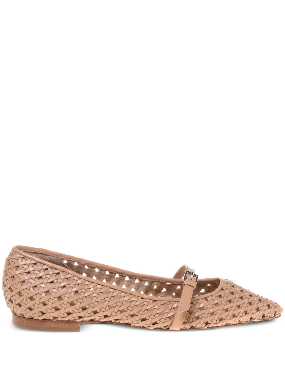 Alberta Ferretti woven ballet shoes Neutrals