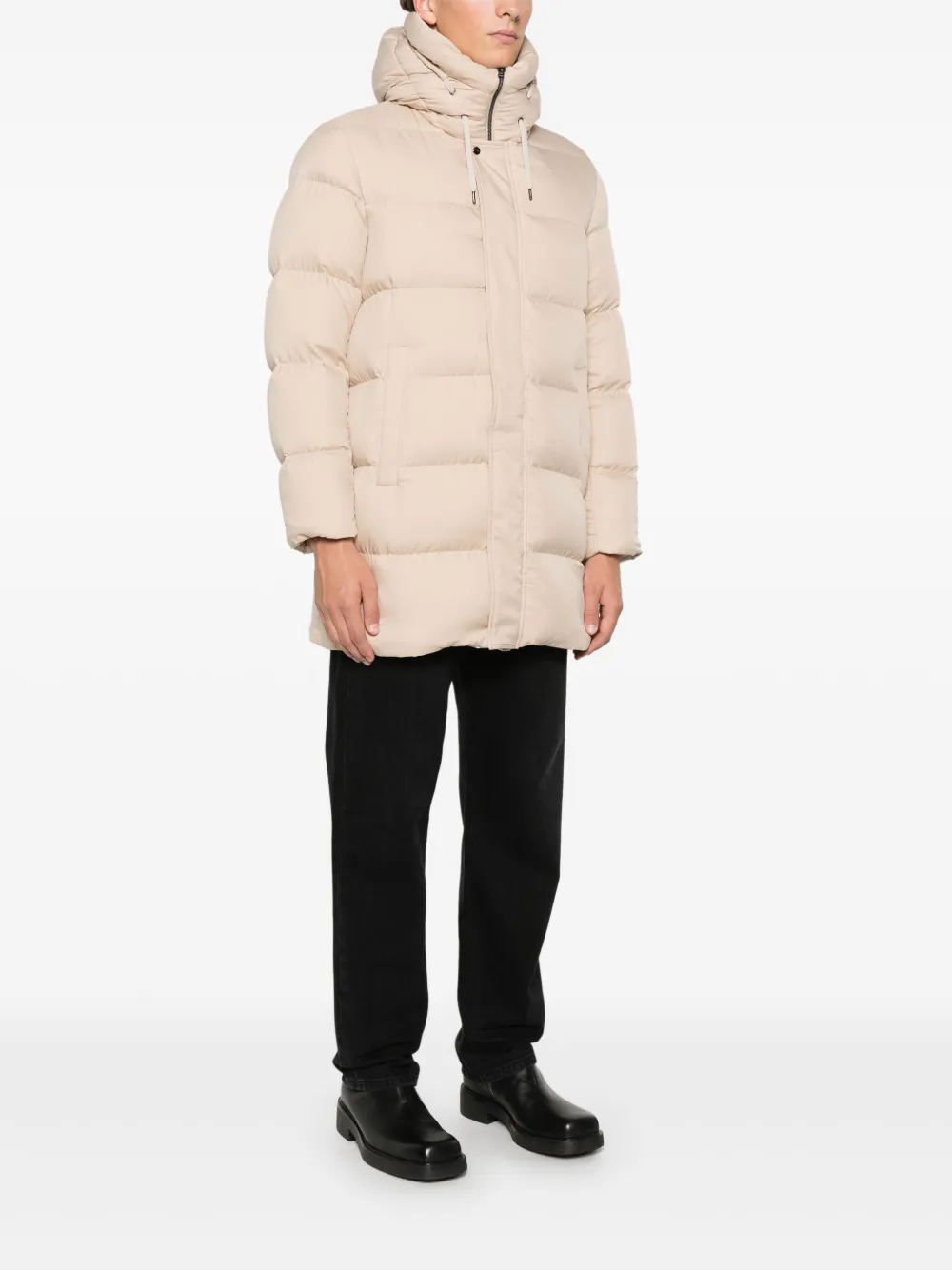 Herno Gewatteerde jas Beige