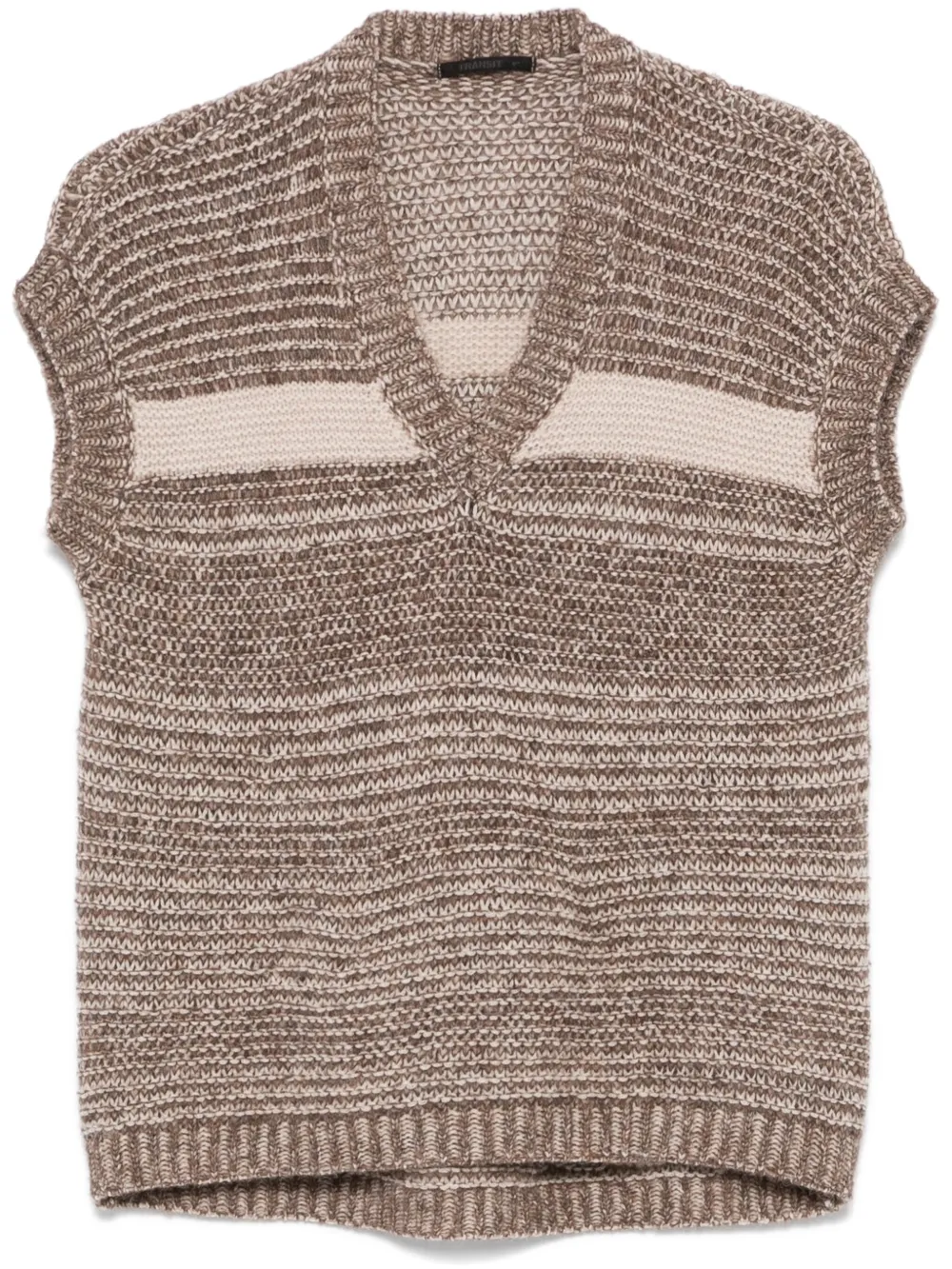ribbed-knit vest