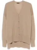 Transit fine-knit cardigan - Brown
