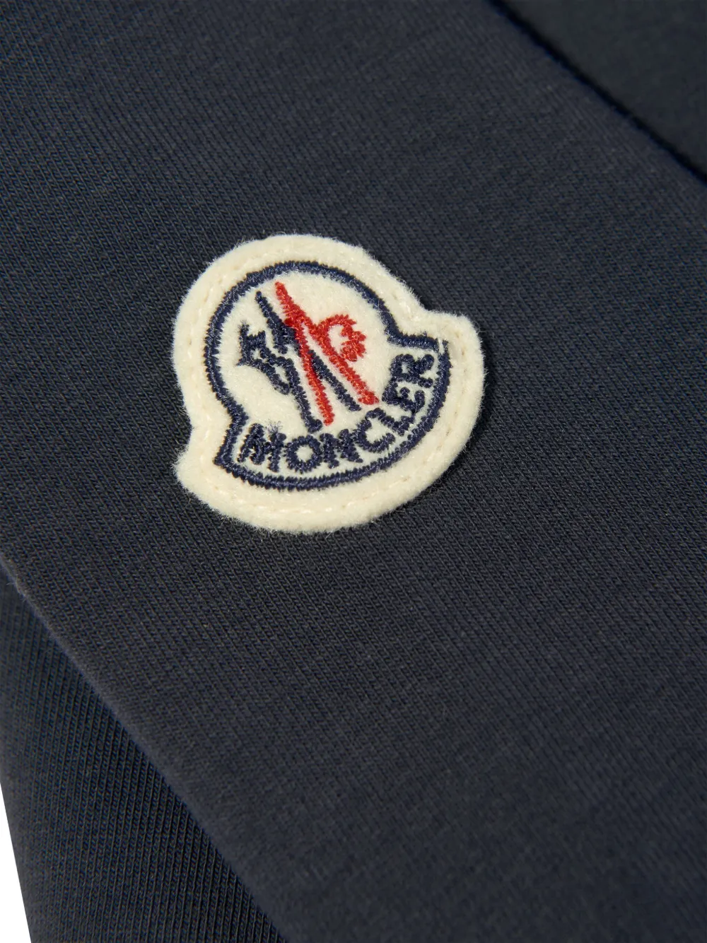 Moncler Enfant Sweater met geborduurd logo Blauw