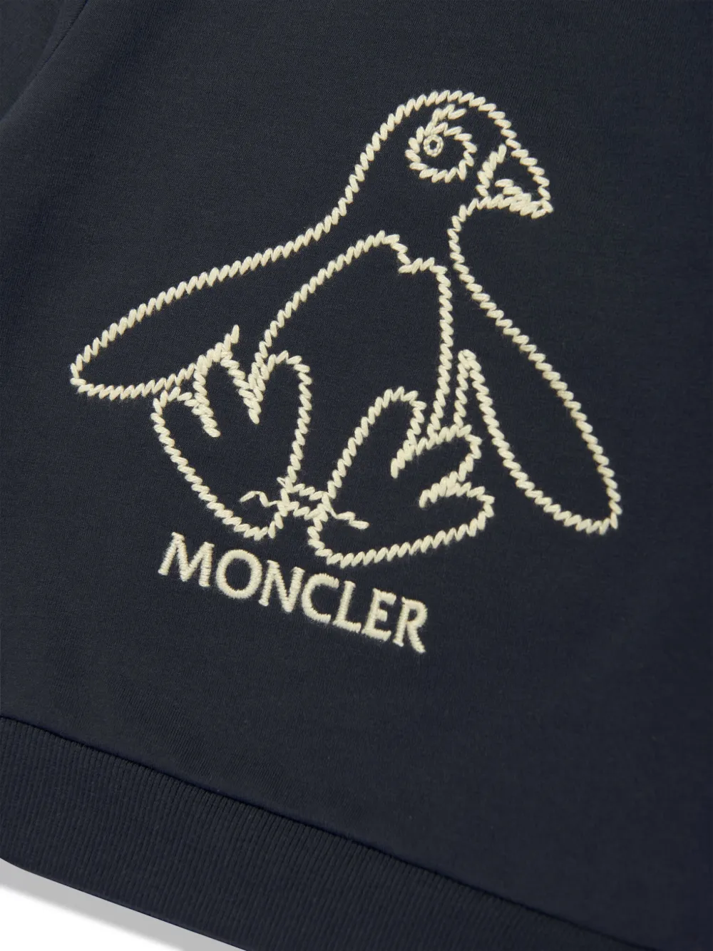 Moncler Enfant Sweater met geborduurd logo Blauw