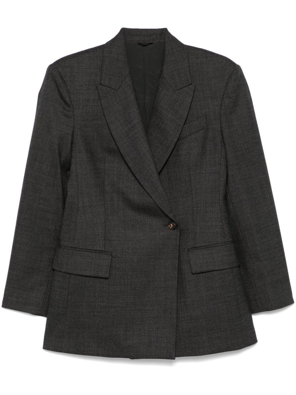 Brunello Cucinelli Blazer met dubbele rij knopen Grijs