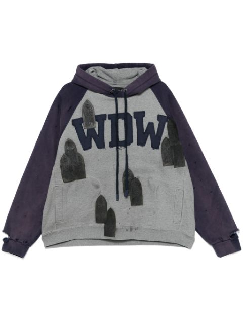 Who Decides War distressed-finish hoodie