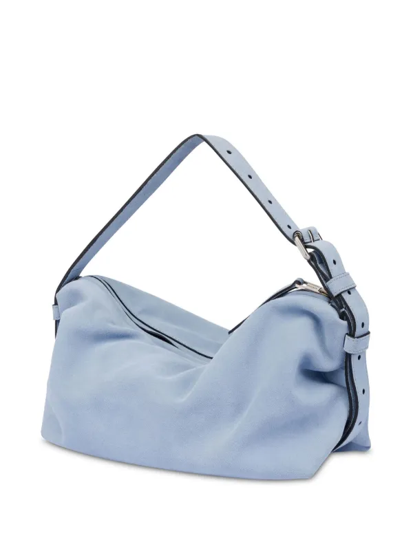 Moschino Tie Me Suede Shoulder Bag | Blue | FARFETCH