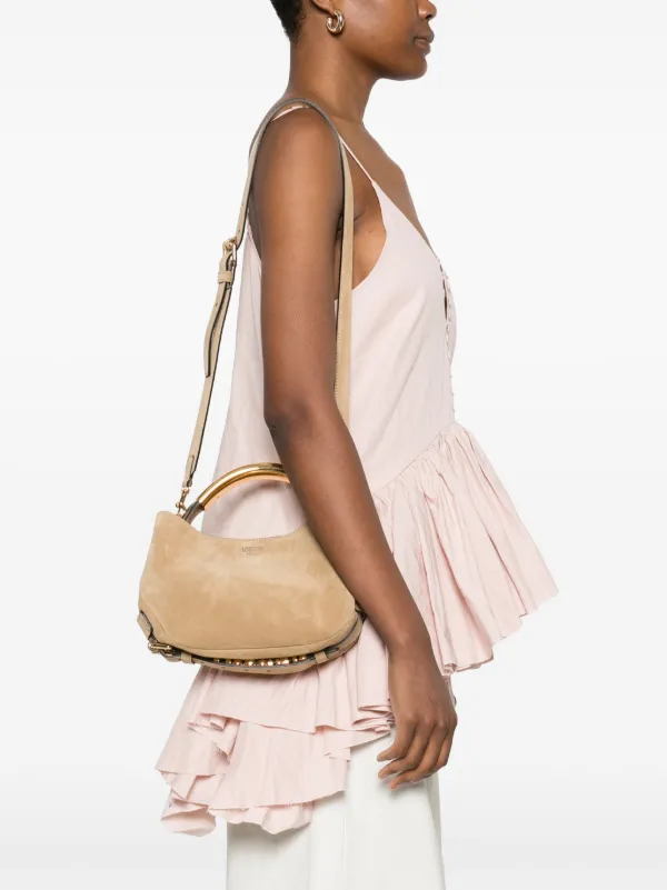 Moschino Handle Me Suede Tote Bag | Neutrals | FARFETCH