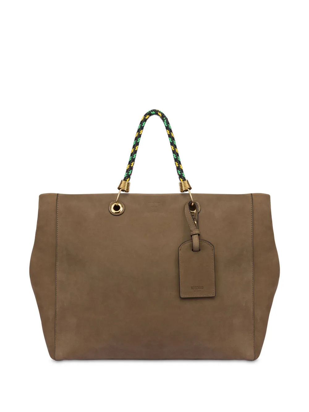 Moschino Shopper met logo-reliëf Groen