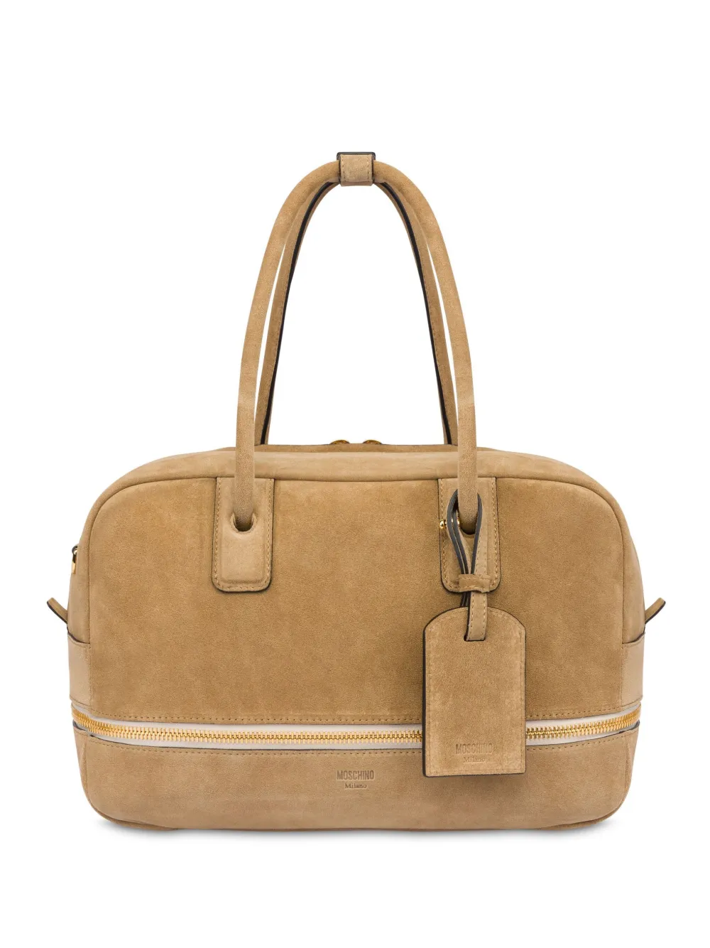 Moschino Shopper met logo-reliëf 10A BEIGE