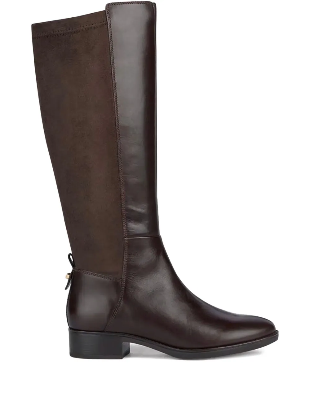 Geox 35mm leather knee-high boots | Brown | Image 1