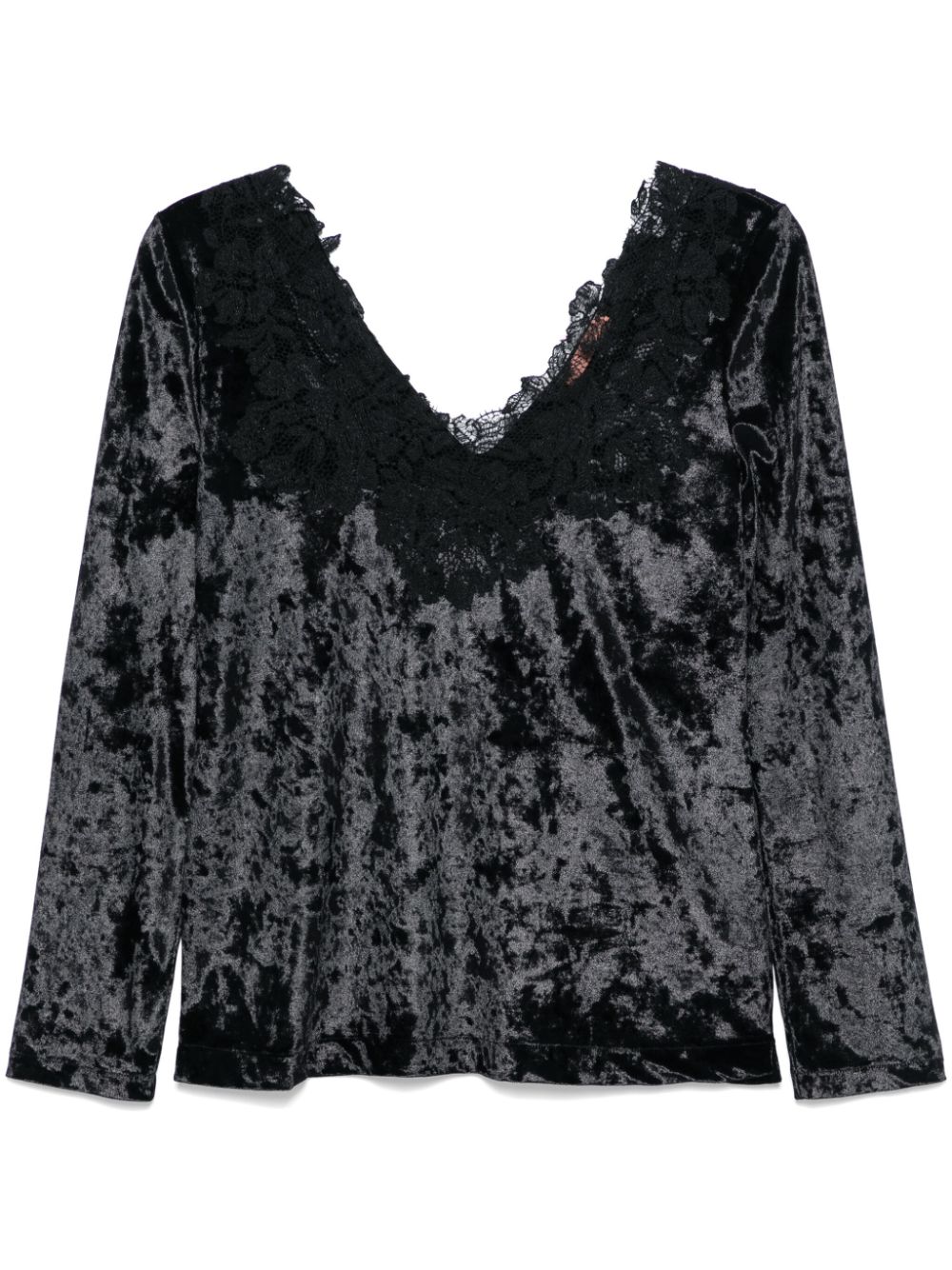 Ermanno Scervino velvet top - Black