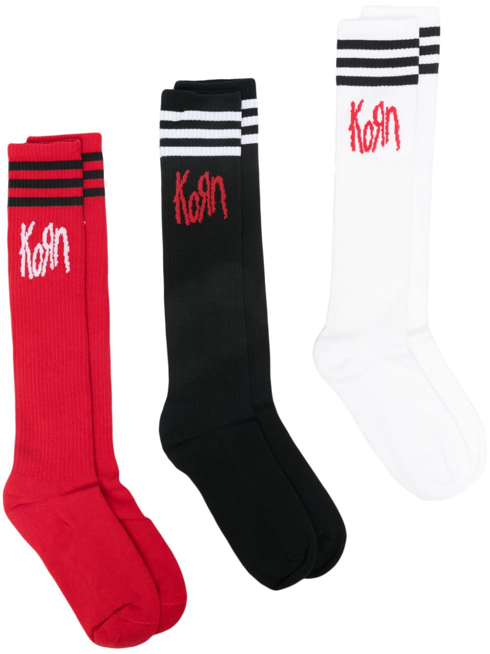 adidas x KoRn knee socks (pack of three) - White