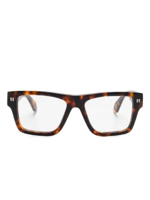 Off-White Eyewear スクエア眼鏡フレーム | ブラック | FARFETCH JP