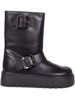 Balenciaga Venom バックルストラップ レザーブーツ | ブラック