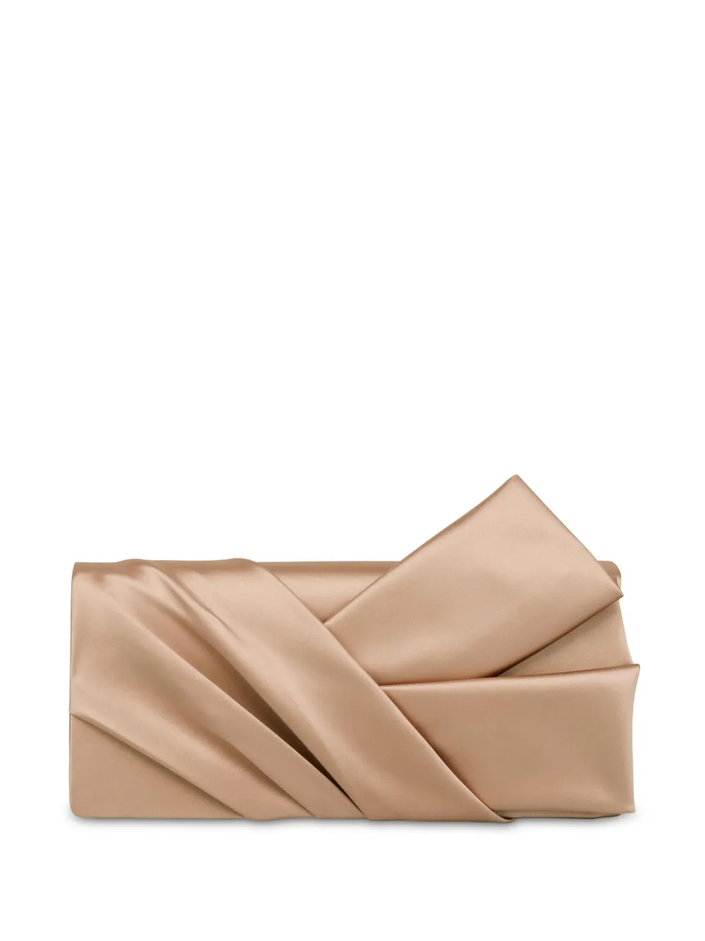 panelled satin clutch bag