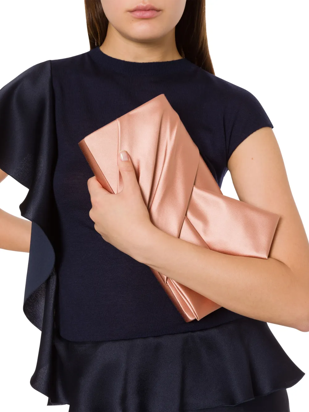 Alberta Ferretti Clutch met vlakken - Roze