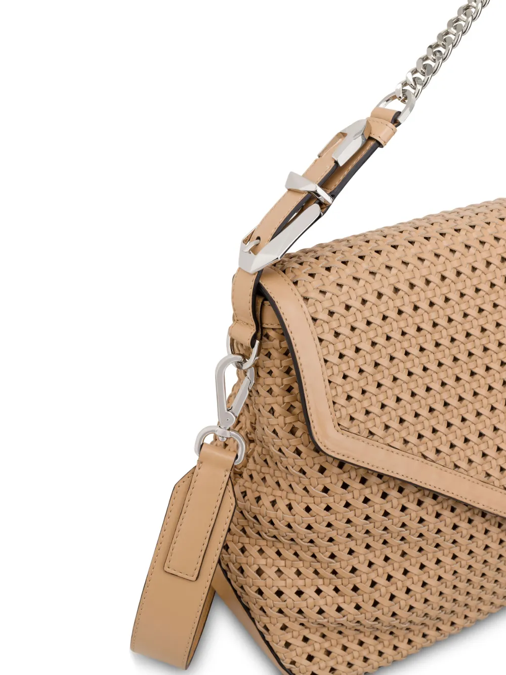 Alberta Ferretti Leren schoudertas Bruin