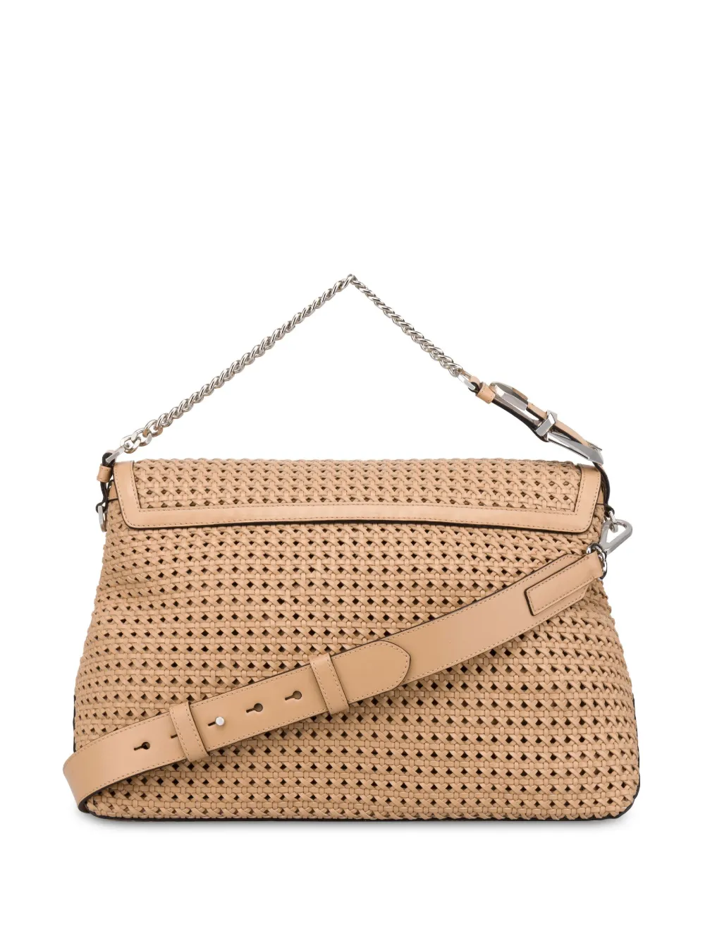Alberta Ferretti Leren schoudertas Bruin