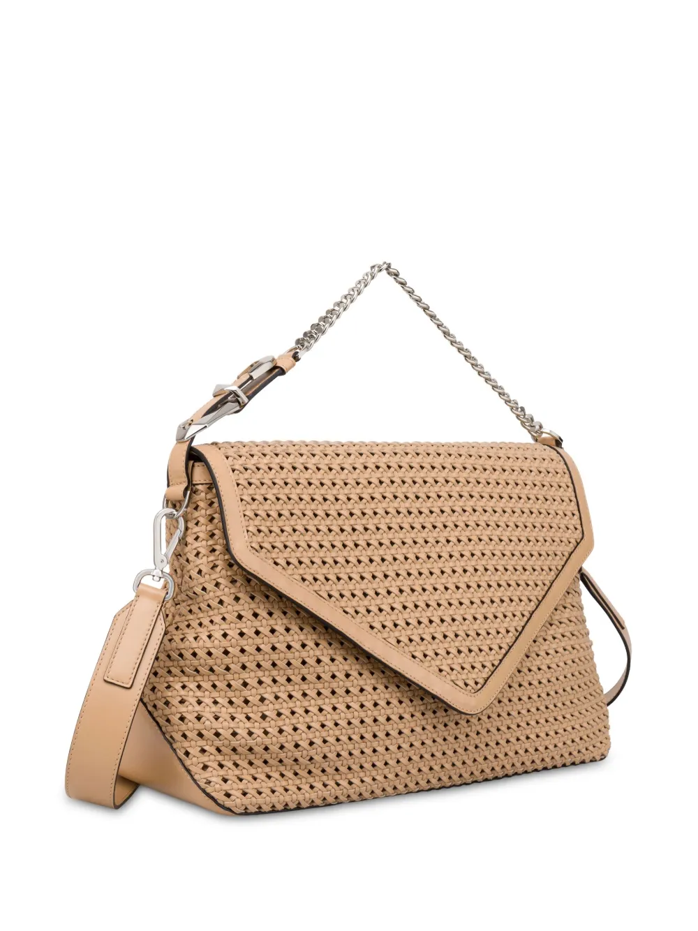 Alberta Ferretti Leren schoudertas Bruin