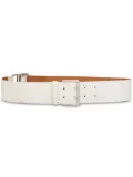 Alberta Ferretti buckled leather belt - White