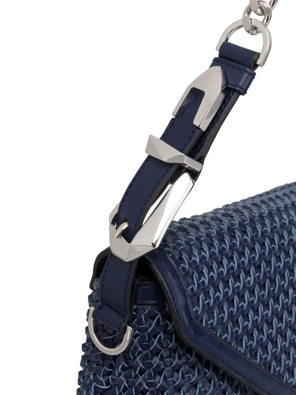 Alberta Ferretti Schoudertas met textuur Blauw