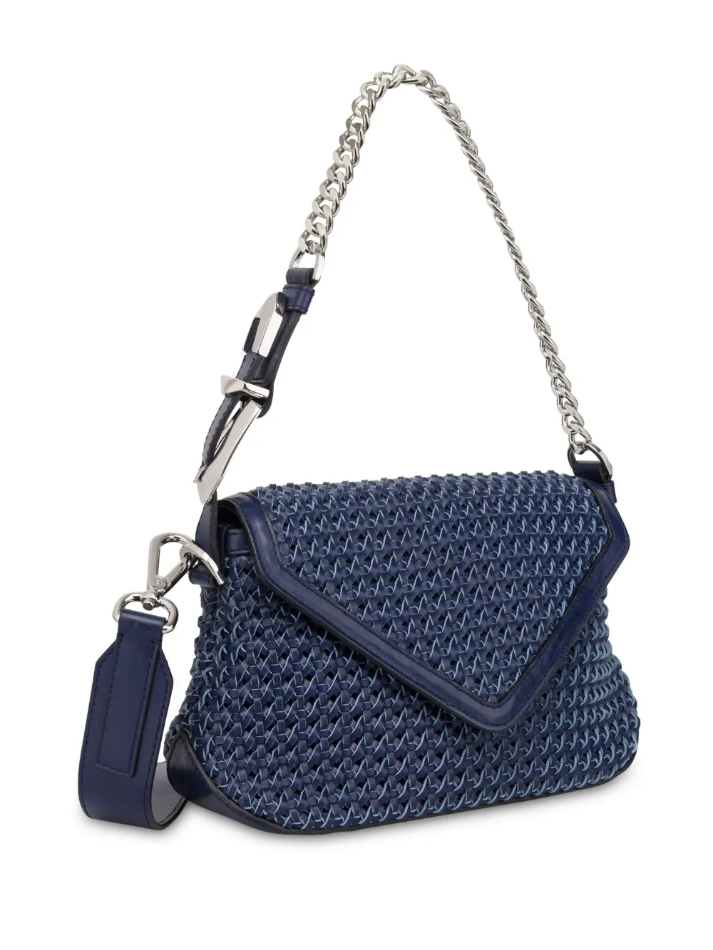 Alberta Ferretti Schoudertas met textuur Blauw