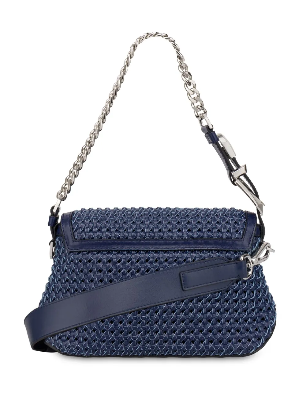 Alberta Ferretti Schoudertas met textuur Blauw