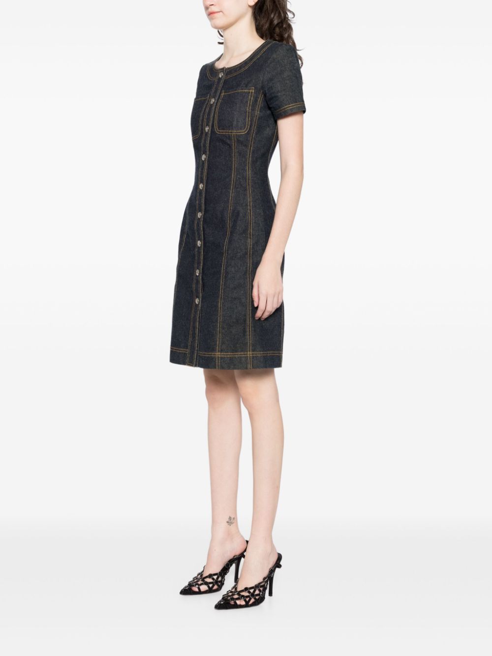 CHANEL 1997 cc mark button dress Women